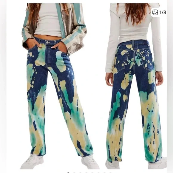 MOTHER SUPERIOR jeans Lava Lamp 24 The Trasher Flood style NEW high waisted - Picture 8 of 16